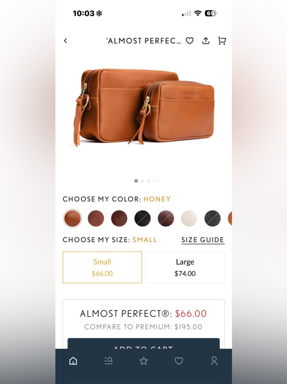 Portland Leather Almost Perfect Honey Crossbody Camera Bag - Picture 5 of 5